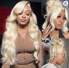 Station front lace wig cover, European and American women gradually change color wig cover long curly hair big waves