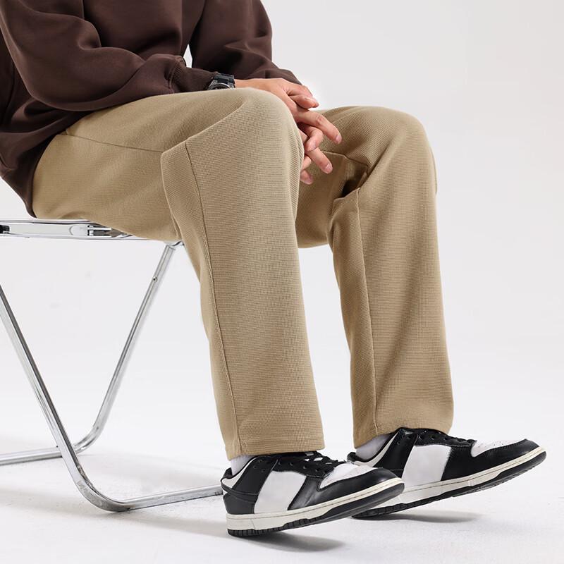 Мужские вафельные зауженные брюки MINISO из плотной ткани для повседневной носки