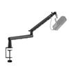 IXTECH Microphone Boom Low Profile Rotating Microphone Boom Adjustable Microphone Arm with Detachable Rise Cable Management for Streaming and