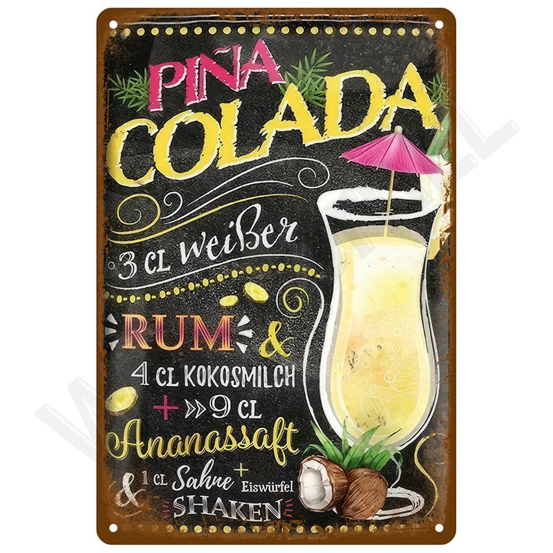 Vintage Bar Metal Signs Bathroom House Living Room Home Retro Wall Decorations Items Luxury Decor Interior Art Posters Tin Signs