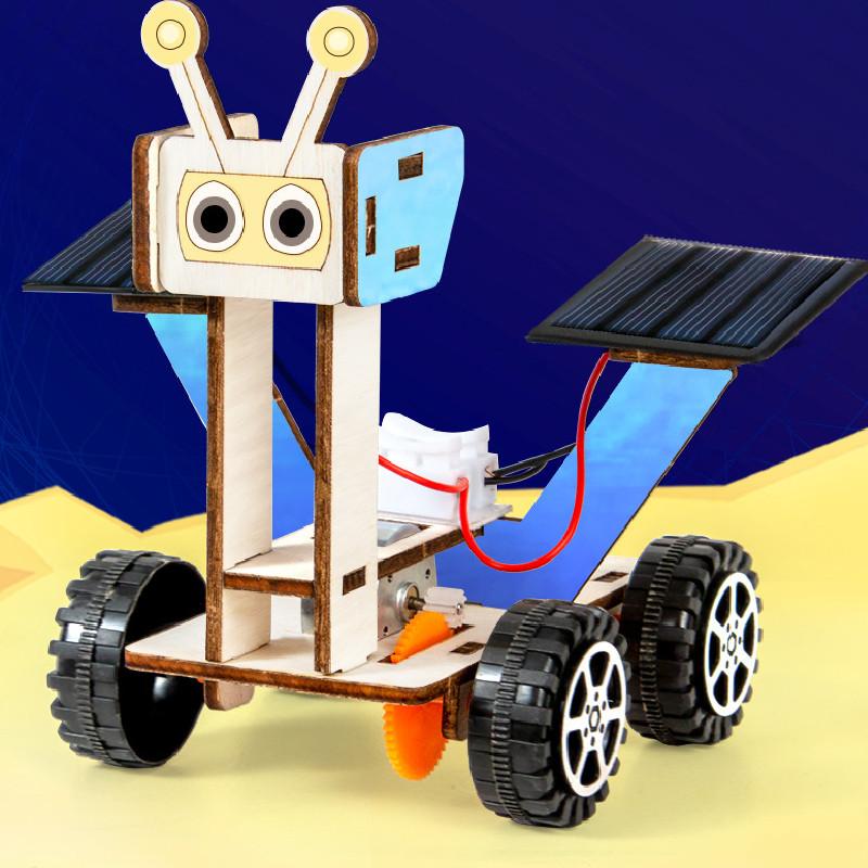 Lunar Simulated Wooden Rover Assembly Model Material Set Children Puzzle Toys