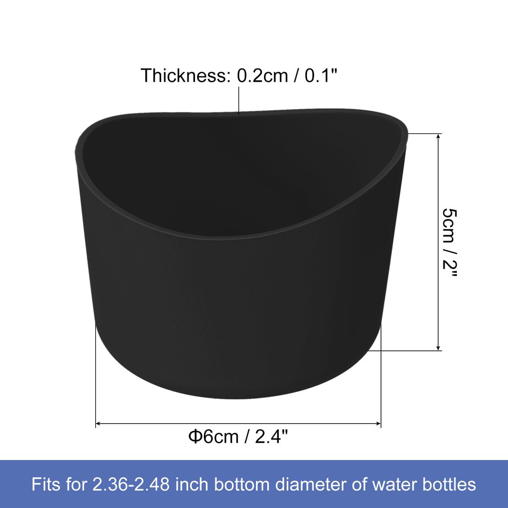 2pcs Protective Silicone Boot Sleeve for 12-24 oz Water Bottle Bottom Silicone Anti-Slip Sleeve Cover Irregular Shape Cup