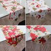 Poinsettia Table Runner Christmas Santa Claus Party Event Xmas Tablecloths