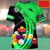 Funny Billiards 3D Printed Summer Fashion Simple Men's And Women's Casual Sports Daily New Round Neck Short Sleeve T-shirt Tops