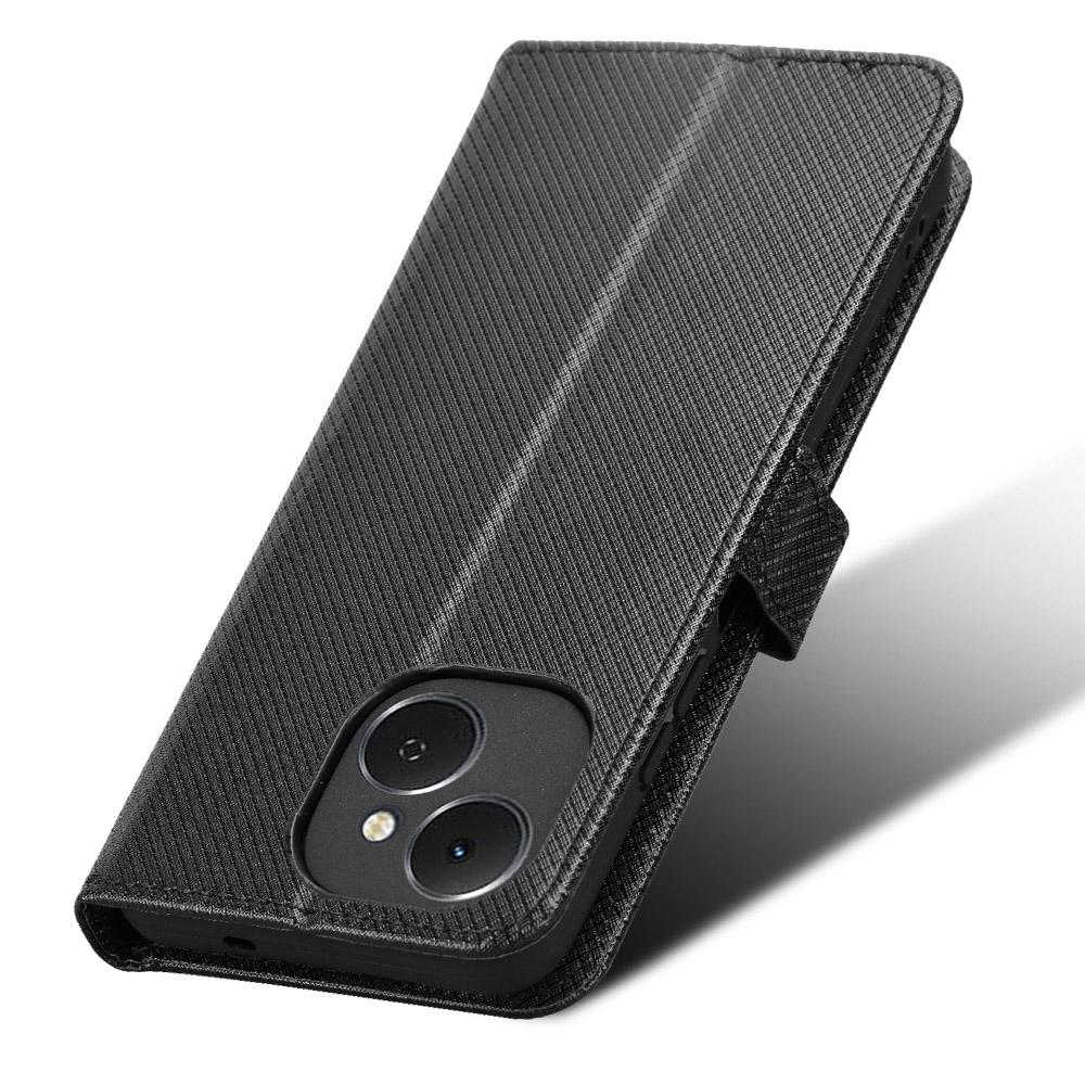 for Tecno Spark 40C Wallet Case with Kickstand & Card Slots Diamond Texture Leather Cover