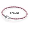 5pcs /Lot Sale Popular Charm Bracelets Diy Elegant Leather Chain Charms Bracelets Bangles For Women Jewelry Gift