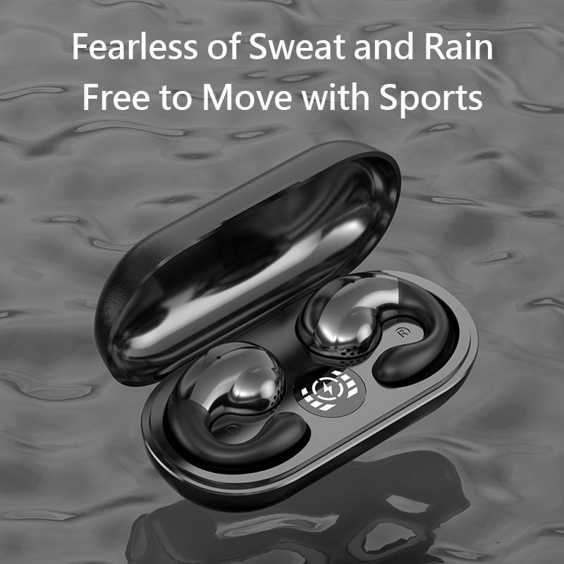 Настоящие беспроводные наушники Bluetooth 5.3 с зажимом для ушей, наушники с шумоподавлением, наушники для бега, спорта, бизнеса, громкой связи, гарнитуры для звонков