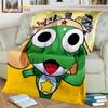 3D Cartoon Keroro Blanket Cute Frog Blanket Soft Lightweight Flannel Blanket for Living Room Bedroom Sofa Travel Camping Blanket