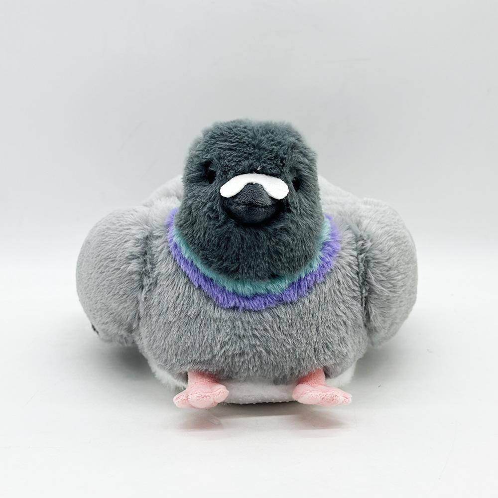 Новая стильная и милая плюшевая кукла в виде серого голубя, удобные тапочки на мягкой подошве