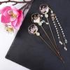 Flower Exquisite Chinese Style Hair Fork Ancient Hair Stick Women Tassel Hair Stick Headdress
