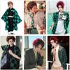 Аниме Demon Slayer Kamado Tanjirou Косплей Костюм Kimetsu No Yaiba Мультфильм Костюм Sutis Парики Хэллоуин Для Детей Взрослых CosParty