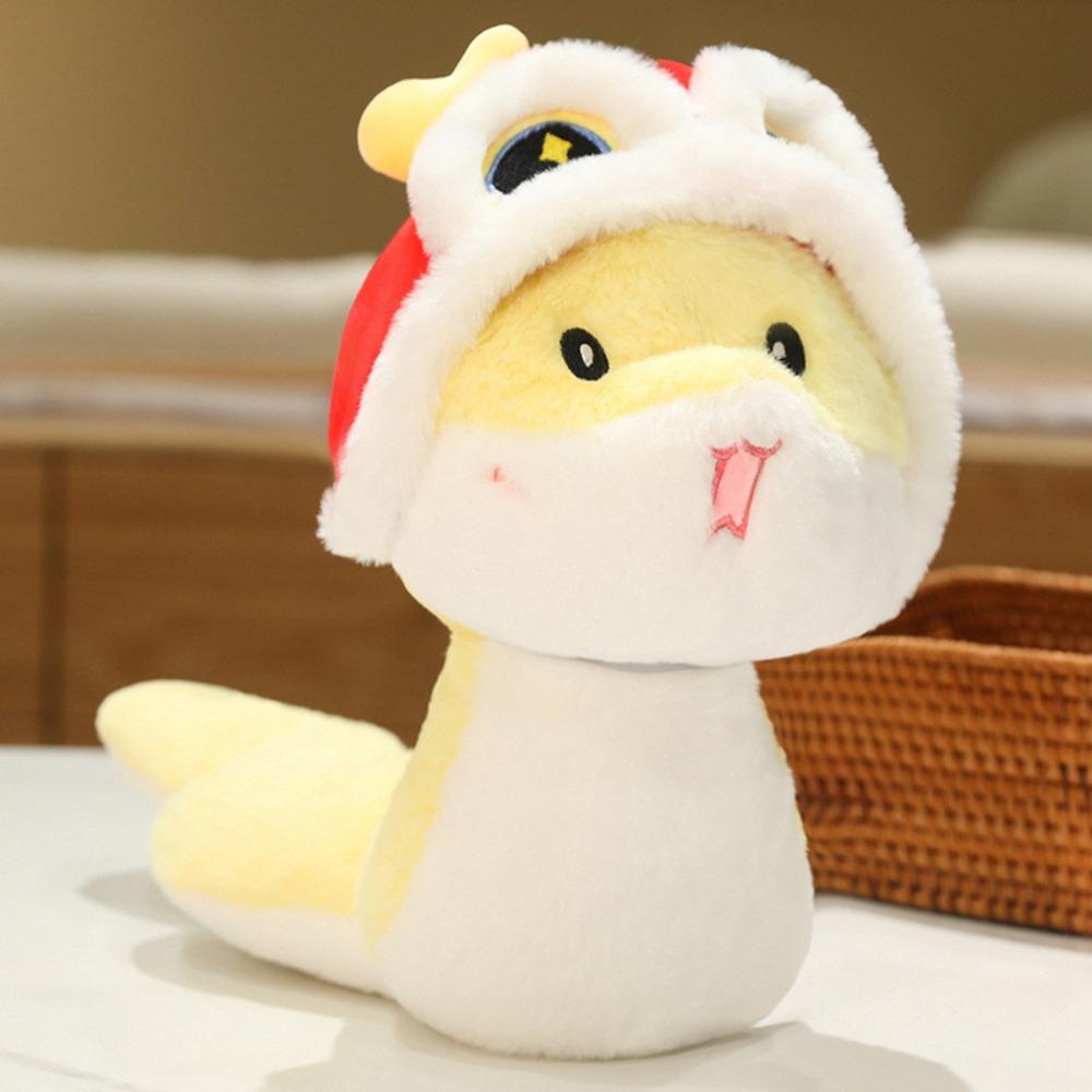 Lion Dance Snake Stuffed Toy 24CM Snake New Year Mascot Good Wishes Snake Plush Dolls  Girls Toys