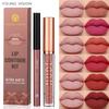 Lip Gloss Lip Liner 2 Sets Non-stick Cup Waterproof Matte Lip Gloss Can Rotate Lip Liner Lip Makeup