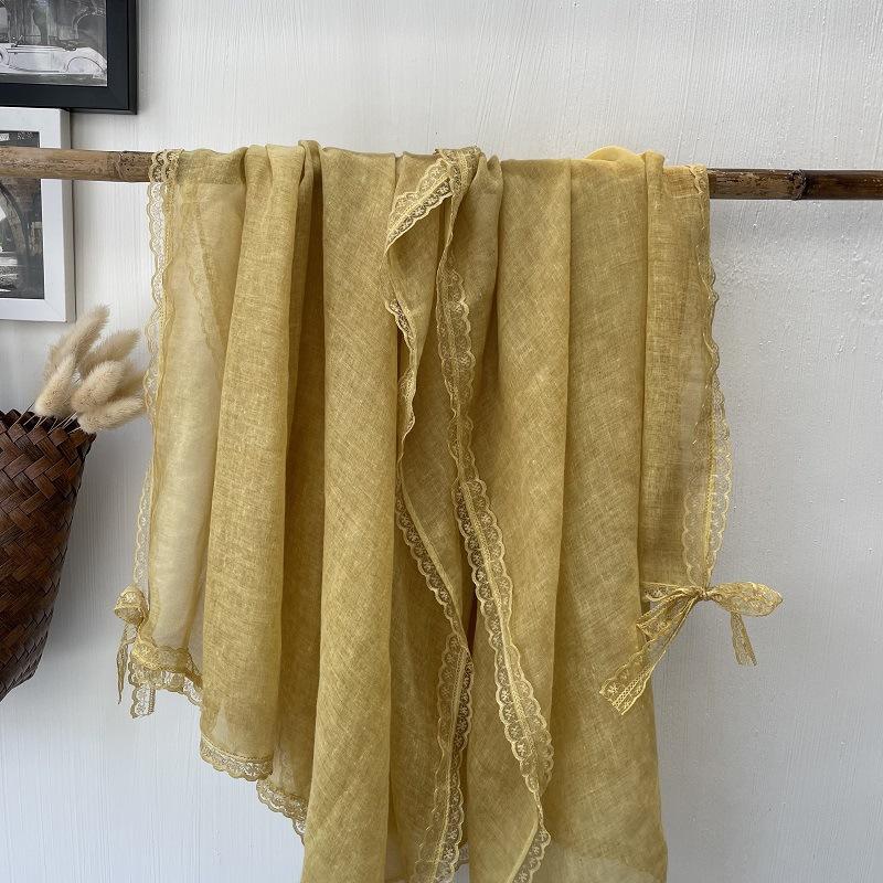 95*195 см легкий летний шарф легкая шаль накидка льняные шарфы для женщин солнцезащитный платок