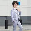Осенне-зимний костюм-тройка для мальчиков: Красивый блейзер светлого цвета для первого дня рождения малыша/мальчика-цветочника/выступления