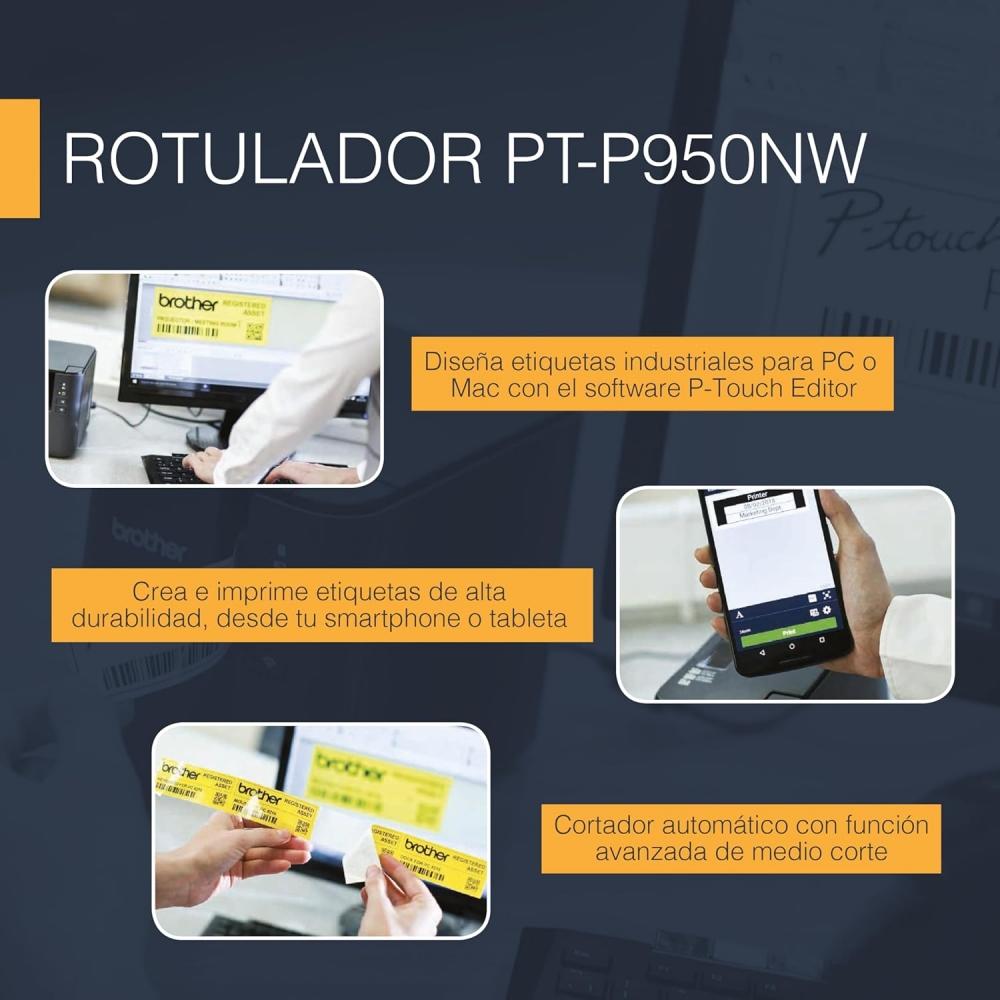 Brother Industries Монохромный ПК-принтер для этикеток P Touch Pt P950nw Pt P950nw