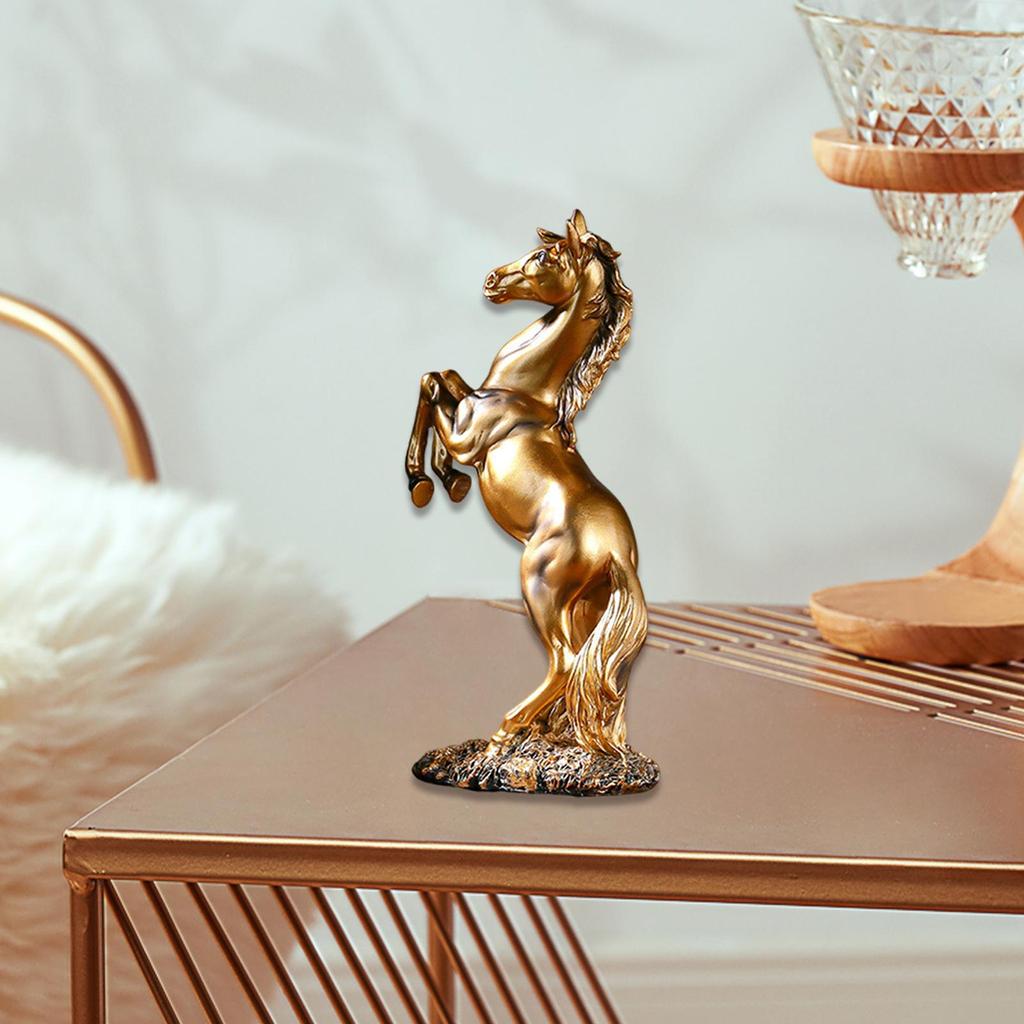 Horse Statue Table Centerpiece Furnishing Adornment Ornament Horse Figurine for Desktop NightStand Cabinet Study Bookshelf