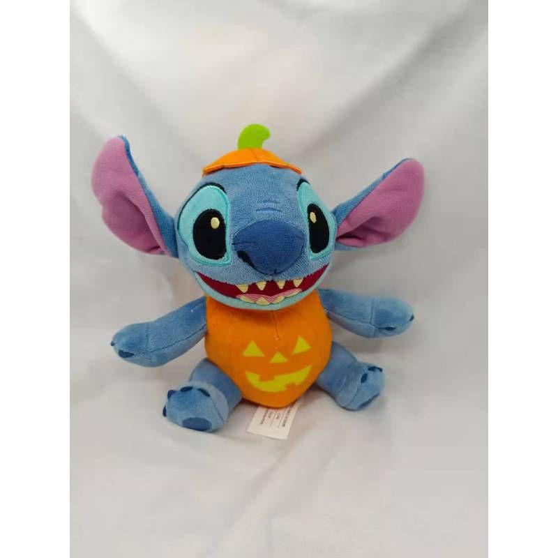 Soft Short Plush Snoopy Halloween Pumpkin Doll With Skull And Stitch Design