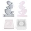 Hollow Flame Candlesticks Resins Moulds Lotus Candle Holder Silicone Molds DIY Heart Castings Moulds Home Decorations