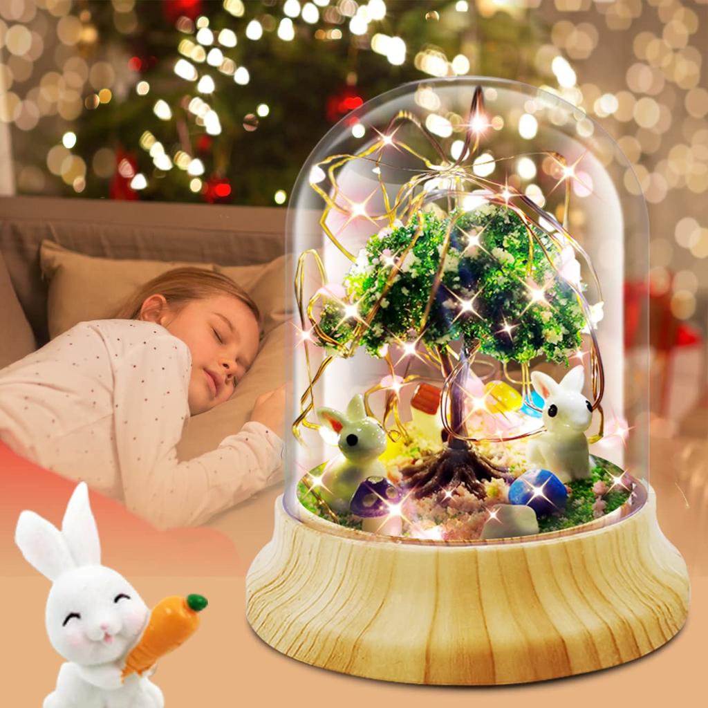 Chomiya Handmade Кролик Ночной Светильник Купол Форма Сборка Типа Для Детей и Начинающих Легкий DIY Игрушка Ремесло Набор Украшения Искусство Ремесло Интерьер День Рождения