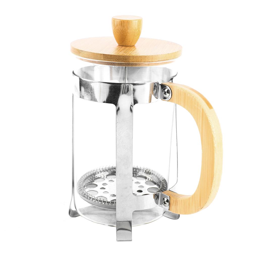 27oz French Press Coffee Maker with Wooden Handle High Density Filter Heat Resistant Borosilicate Glass Teapot Coffee