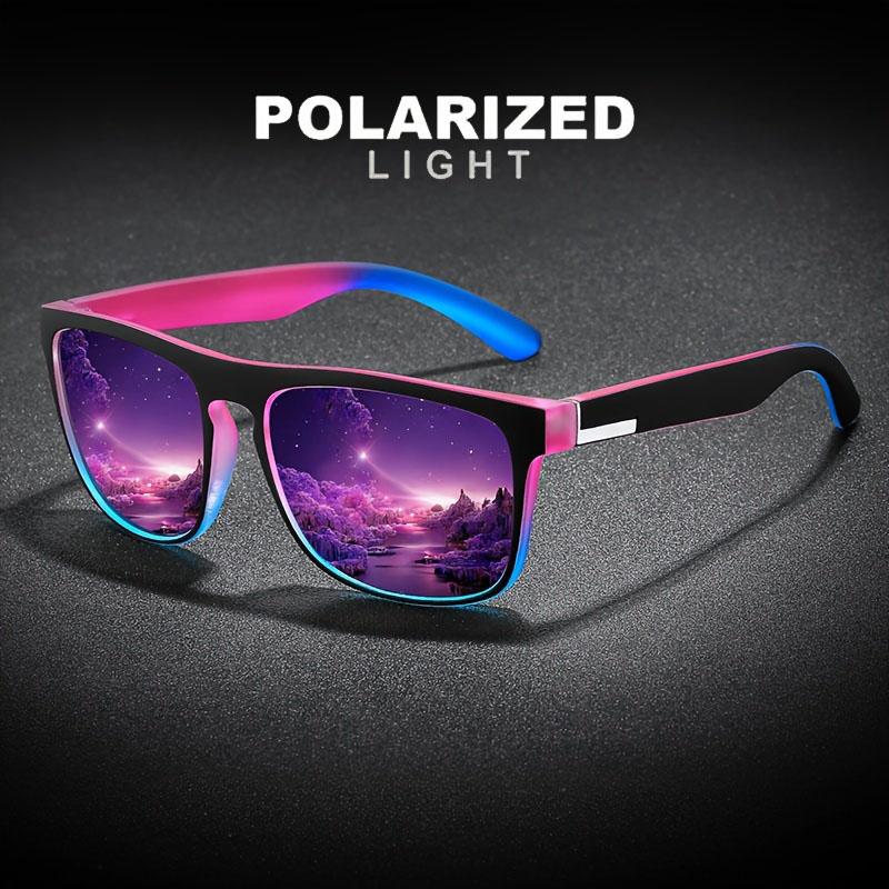 3 шт. Фэнтези Градиент Мультицветные Квадратные Поляризованные Солнцезащитные Очки Антибликовые UV400 Очки Летняя Вечеринка Вождение Рыбалка Рождественский Подарок