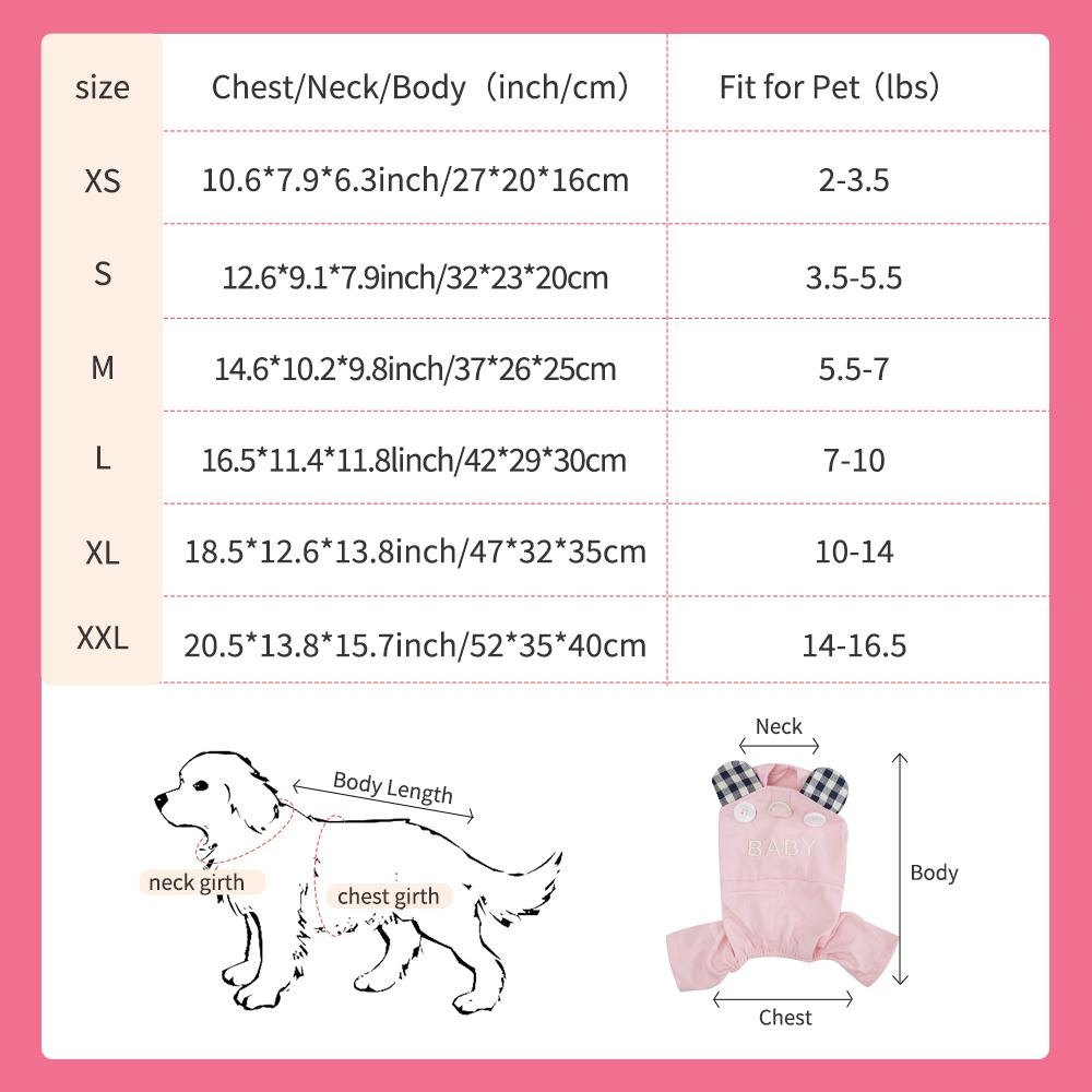Комбинезон для собак, комбинезон для собак из 100% хлопка, одежда для девочек и мальчиков, одежда для маленьких, средних и больших собак, костюм для домашних животных, пижамы для чихуахуа-йорков