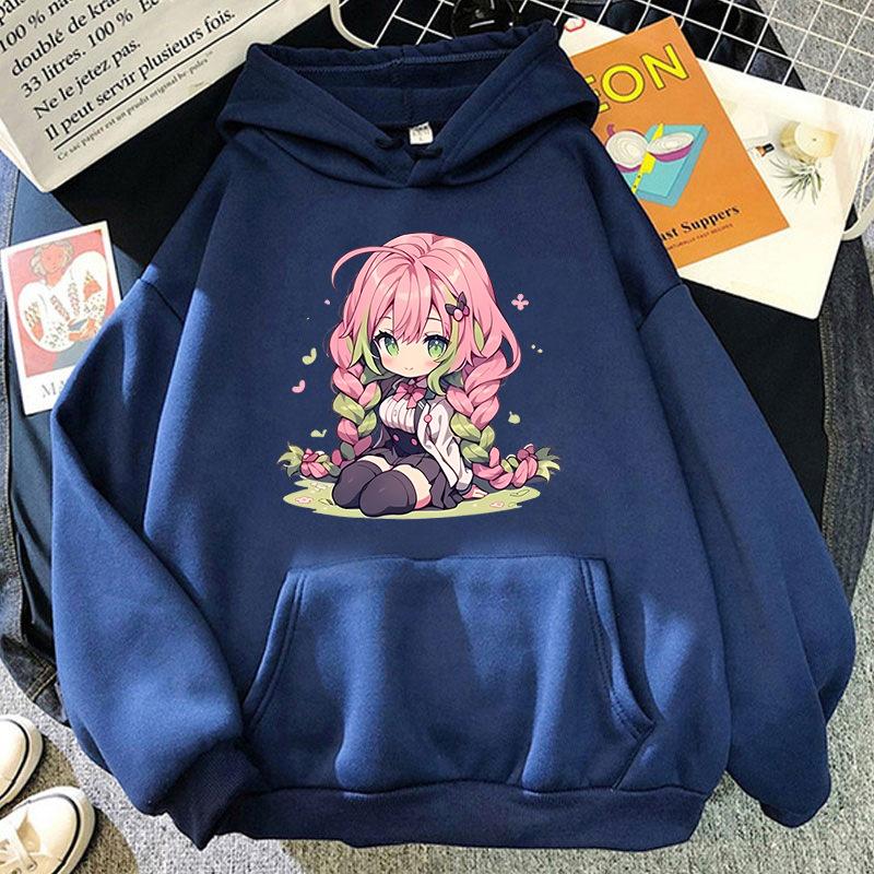 Hot Anime Kanroji Mitsuri Printed Women Men Hoodies Loose