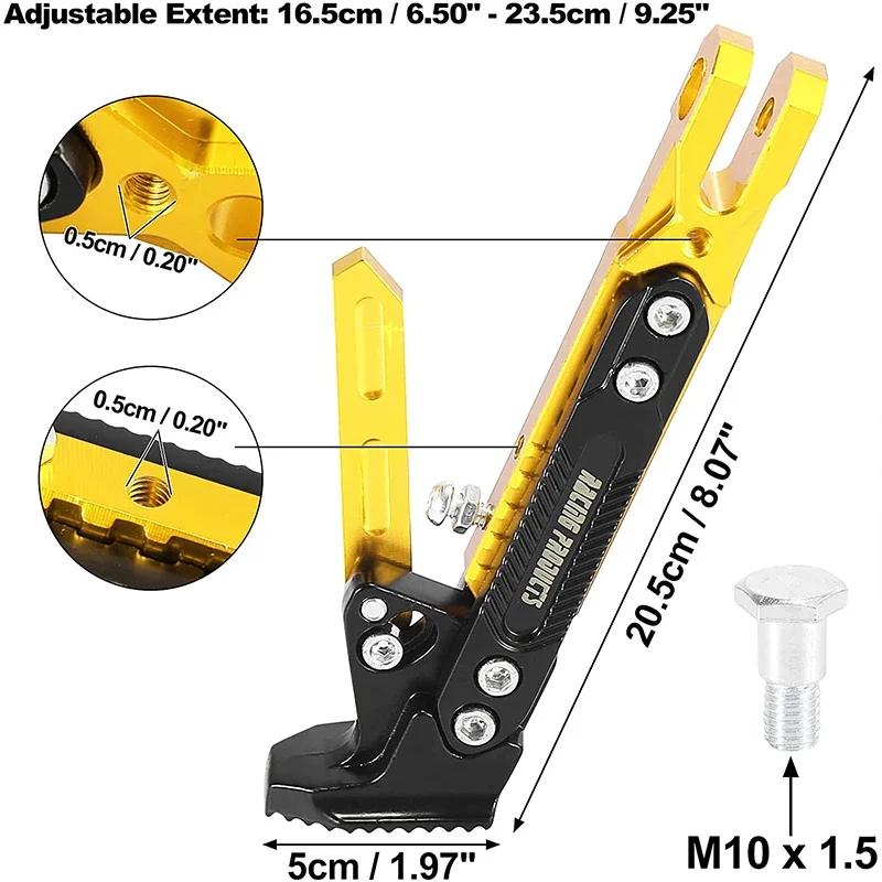 Motorcycle Adjustable CNC Metal Foot Bracket Kick Side Bracket Durable Corrosion Resistant Bracket Motorcycle Stand Accessories