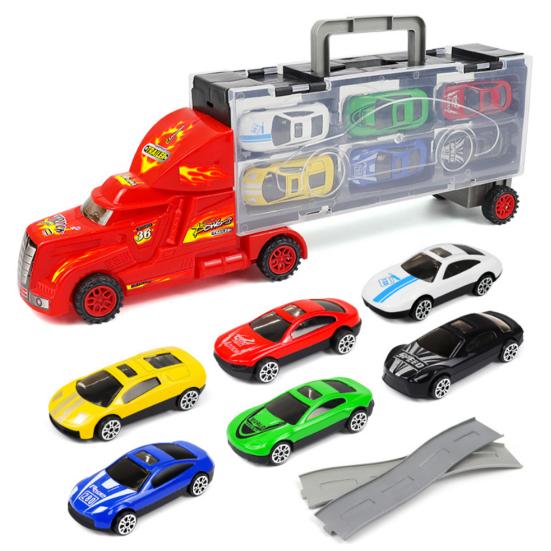 1 набор игрушечных моделей, реалистичных, симпатичных, раздвижных, мини-контейнеровозов для мальчиков и девочек