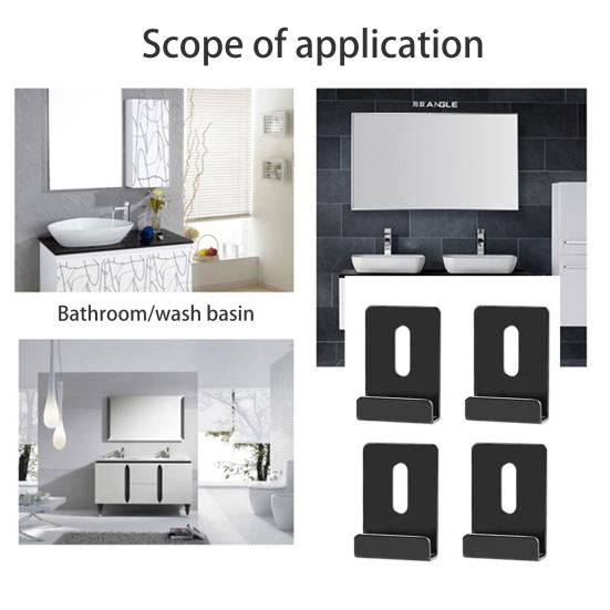 Металлические зажимы для зеркал. Комплект зажимов для подвешивания зеркала с широким каналом. Нержавеющий прочный несущий настенный монтаж. Большие тяжелые фиксаторы.