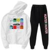 Wish Full Time Hunter Cartoon Print Hooded Sweater Set