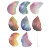 Half Circle Flag Flowing Shrittle Reflective Material Vibrant Gradient Colors Stretchable Metal Rod Lightweight Dance Flags Praise