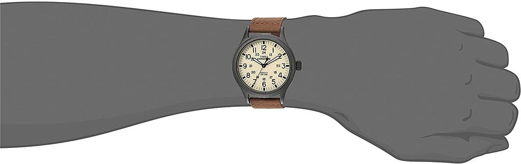 Часы Timex Men's Expedition Scout 40, мужские, стандартные, коричневые/кремовые (Коричневый/Кремовый)