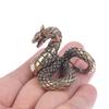 1Pc Antique Bronze Mini Snake Statue Miniature Figurines Zodiac Animal Interior Desk Decorations Tea Pets Ornaments Brass Crafts