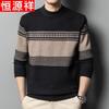 Men's Thickened Round Neck Jacquard Sweater