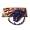 Четки для молитвы из аметиста, подлинные, включают молитву Nishijin Amethyst Prayer Natural 8 мм [EsuonHappiness] Женщины, Кристалл, Кристалл, 8 мм, Сумка, Парча,