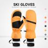 Ski gloves men's and women's winter cold-proof cycling snow three-proof fabric thickened warm outdoor sports gloves