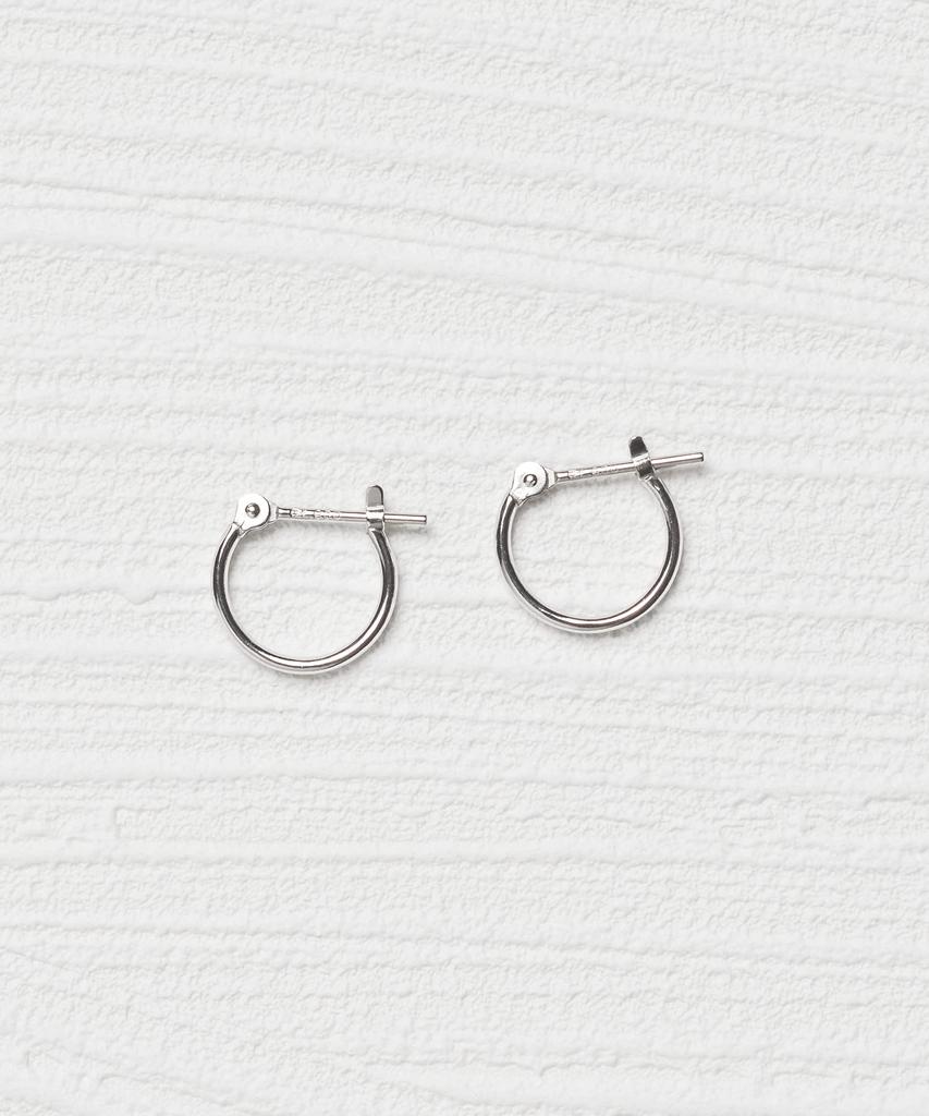 Unisex PT900 Platinum Hoop Earrings 1mm Width L&Co 43-7905