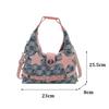 Pink Star Purse and Handbags Aesthetic Plaid Denim Shoulder Bag Punk Leisure Outdoor Crossbody Bag For Women CLE