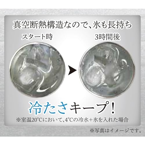 Pearl Metal Vacuum Insulated Tumbler, 280ml, Keeps Hot or Cold, Anti-Condensation, Stainless Steel, Satin, Vintage Bar Style, HC-309