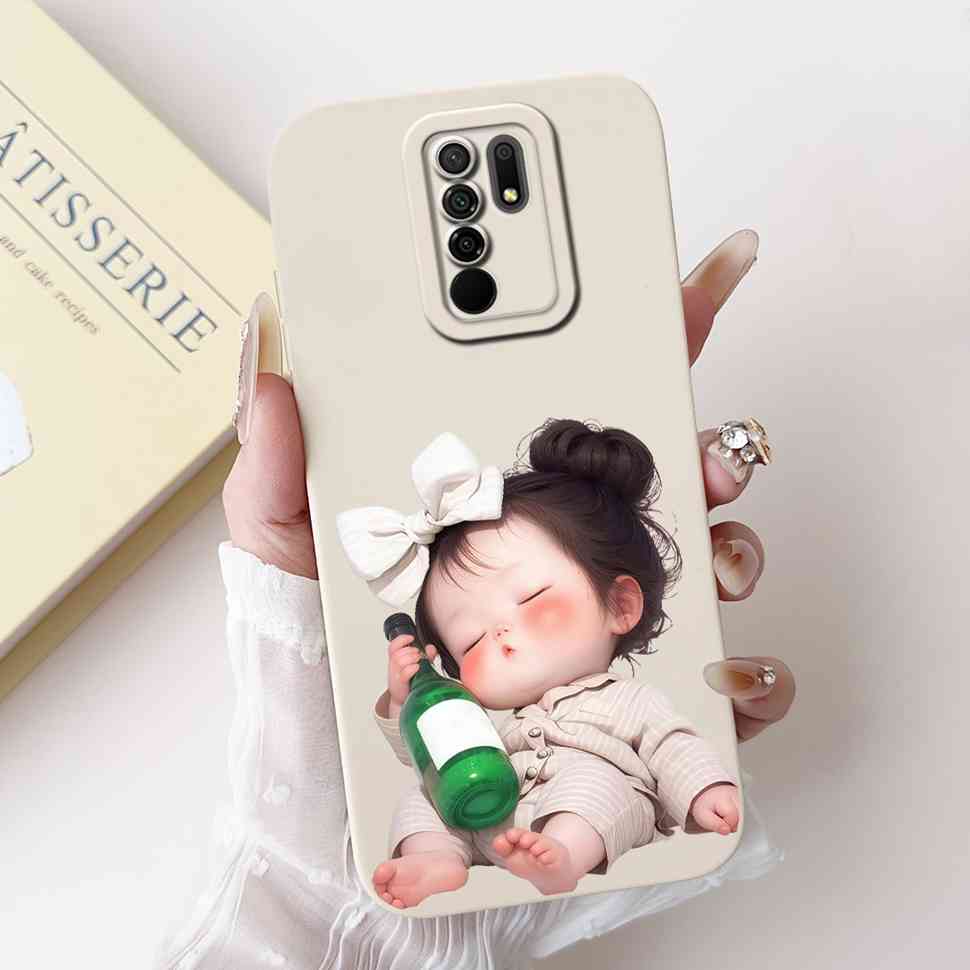 For Xiaomi Redmi 9 Case Cute Cartoon Rabbit Cat Soft Silicone Cover For Redmi 9 M2004J19AG M2004J19G Bumper Phone Case Funda