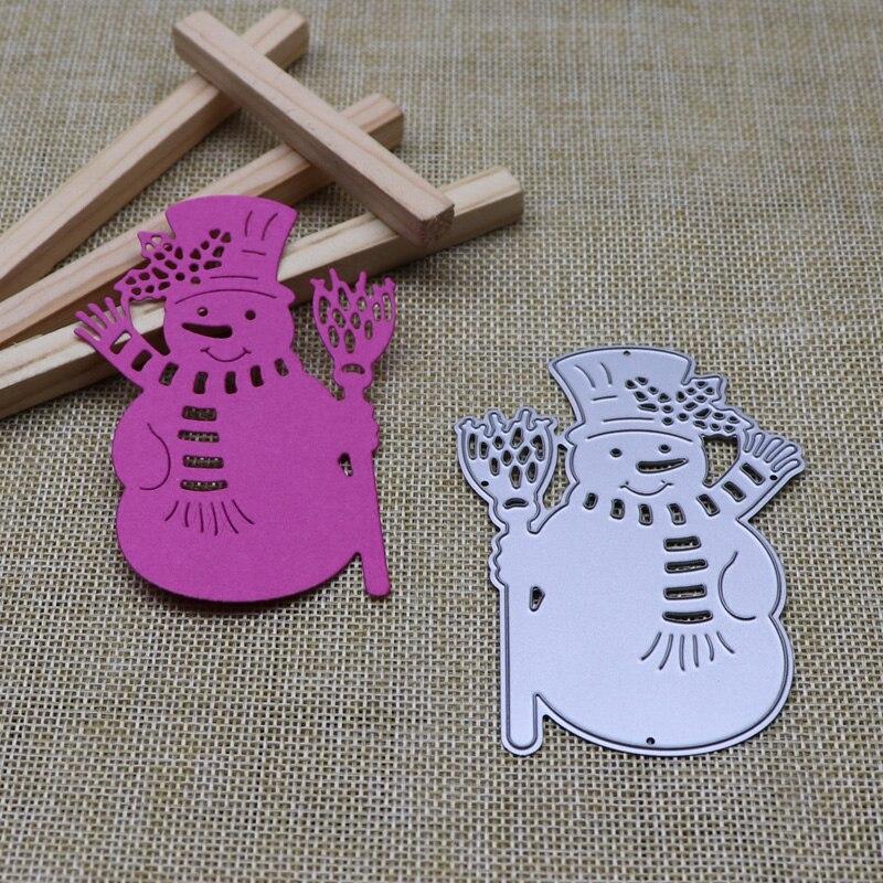 Cutting Dies Christmas Snowman Scrapbook Decor Embossing Paper Craft Album Card Punch Knife Mold