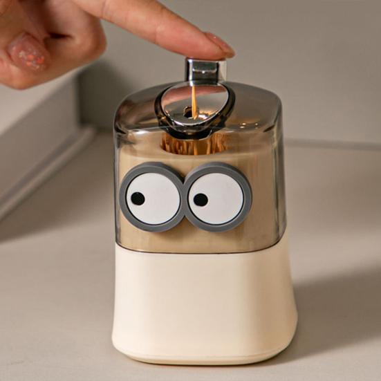 Автоматический всплывающий держатель для зубочисток, пыленепроницаемый, влагостойкий, прозрачный дизайн, многоразовая коробка для зубочисток нажимного типа для домашней гостиной