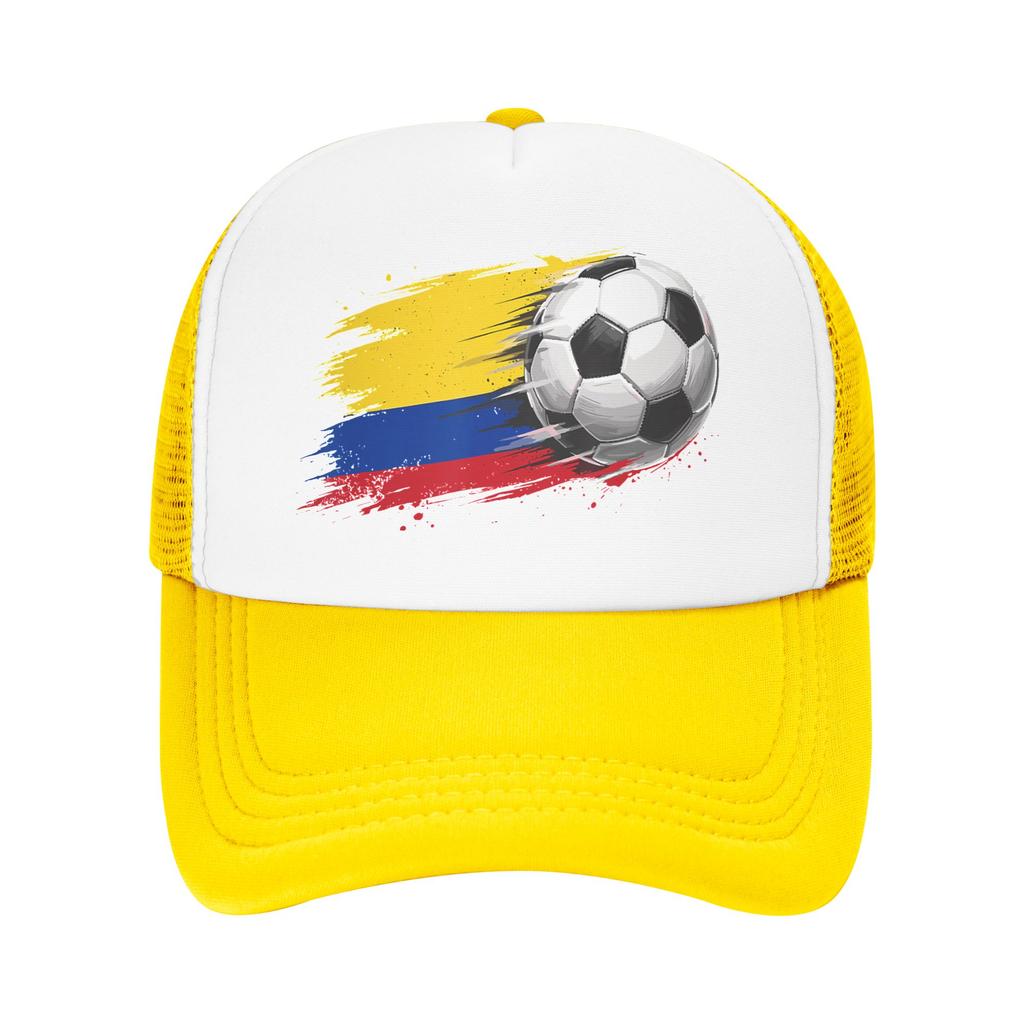 Mesh Sun Hats Colombia Colombia Flag Spring Trucker Hat For Couple Women yk Retro SunProof Kpop Rock Baseball Cap