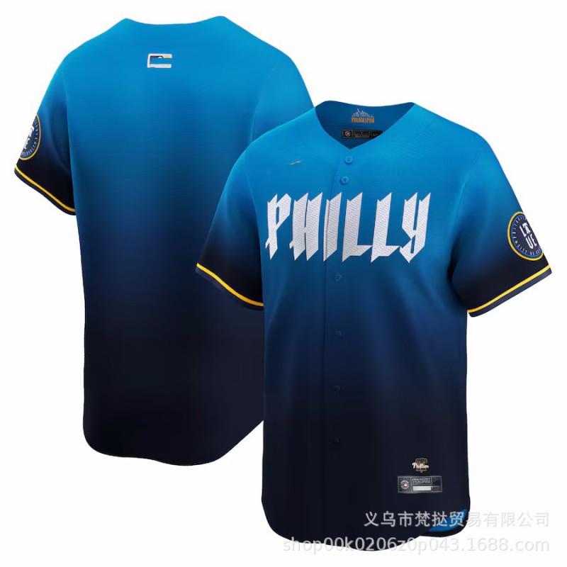 Philadelphia Phillies MLB Baseball Jersey Harper 3 Turner 7 City Edition Embroidered Short Sleeve Unisex Sport Tee