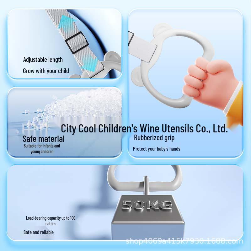 Детский защитный бортик с кольцом для подтягивания - Защитный бампер для кроватки для практики ходьбы и стояния