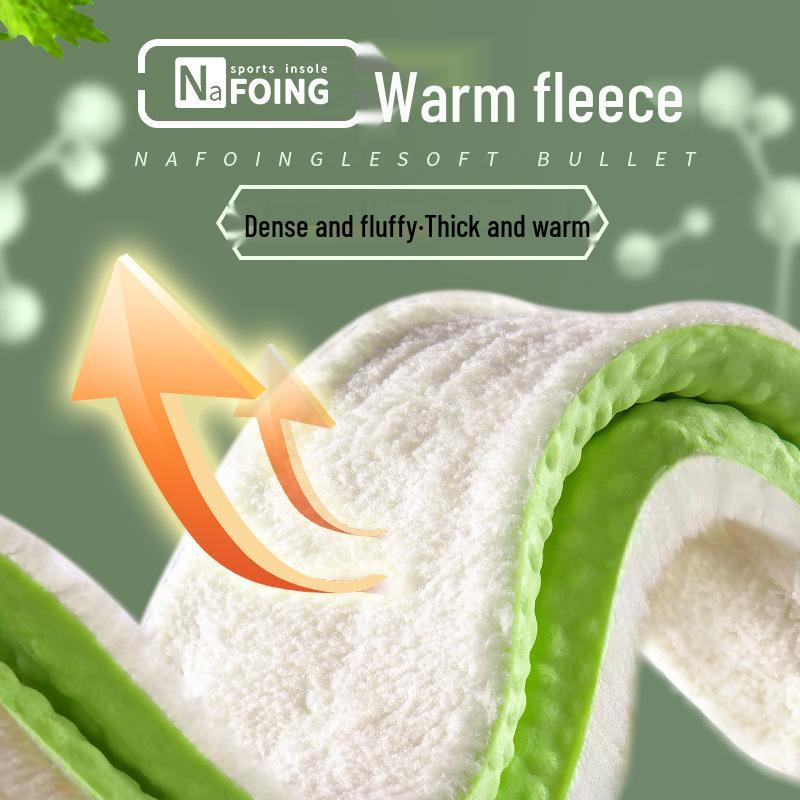 ПУ Зимний Шаг-На-Комфорт: Мужская и женская шерстяная стелька с вельветовой подкладкой, впитывающим пот полынью и спортивной амортизацией