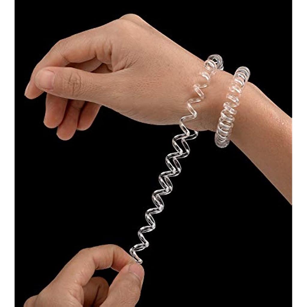 16 шт. Спиральные резинки для волос — спиральные резинки для волос для женщин и девочек, прозрачные и черные