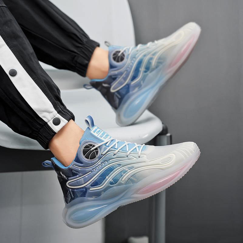 Модные мужские баскетбольные кроссовки с амортизацией, дышащие, кроссовки для тренировок, спортивная обувь для спортсменов, повседневная нескользящая обувь, легкие кроссовки для активного отдыха